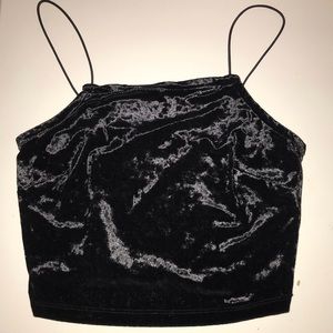 velvet halter tank top